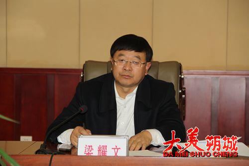 副区长梁耀文主持会议并作重要讲话,区教育系统负责同志参加会议.